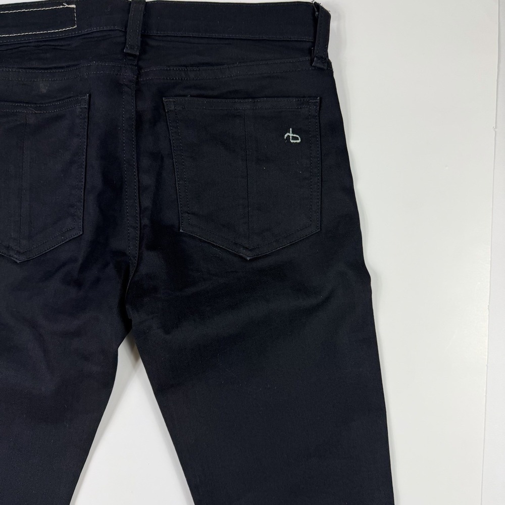 Rag Bone Jeans Womens 25 Black Coated Flare Elephant Bell Mid Rise Stretch 25x30 - Picture 6 of 9